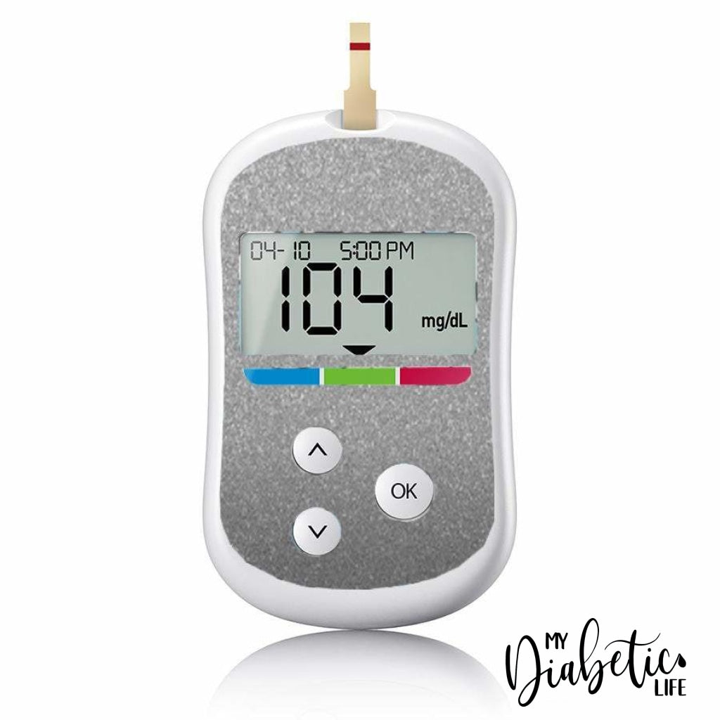 Glitter - One Touch Verio Flex Peel, skin and Decal, glucose meter sticker - MyDiabeticLife