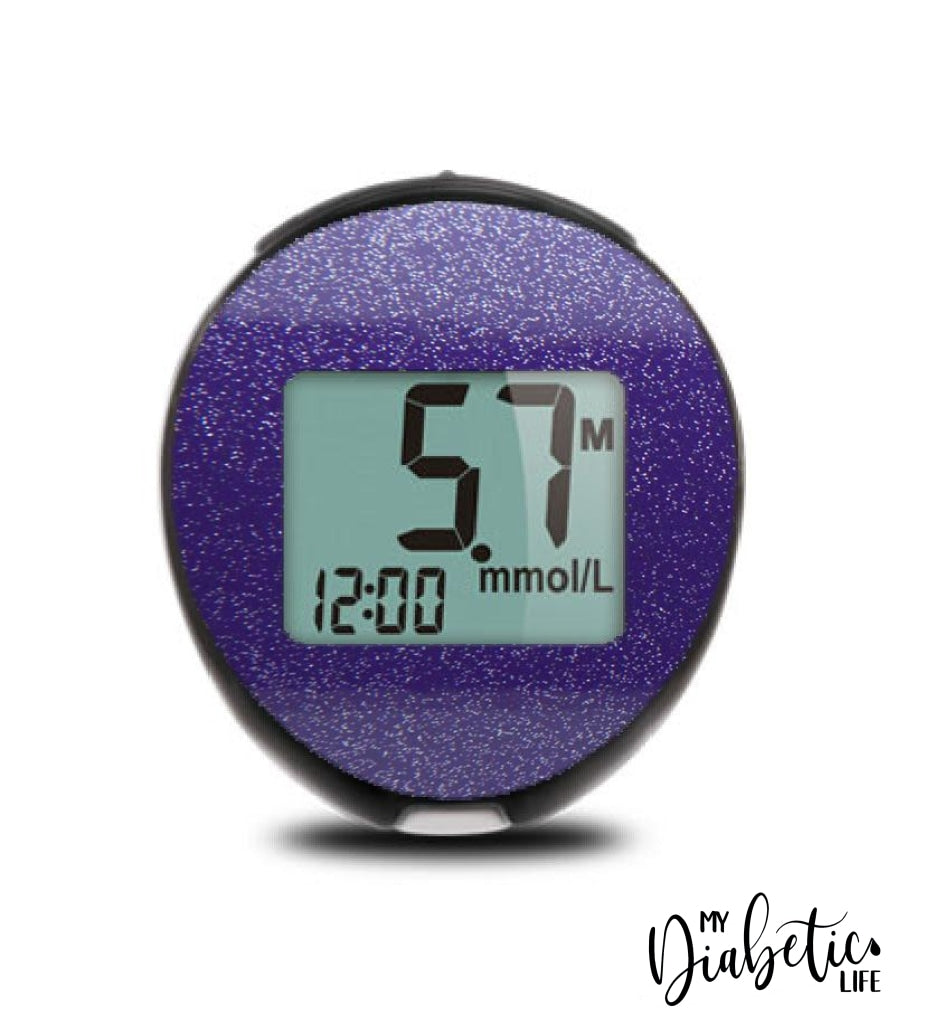 Glitter Colours - Pick Your Fav True Metrix Go Peel Skin And Decal Glucose Meter Sticker Purple / Go