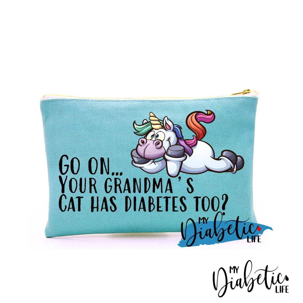 Go On.. Tell Me How Your Grandmas Cat Has Diabetes Too - Carry Bag Diabetic Accessories Storage For