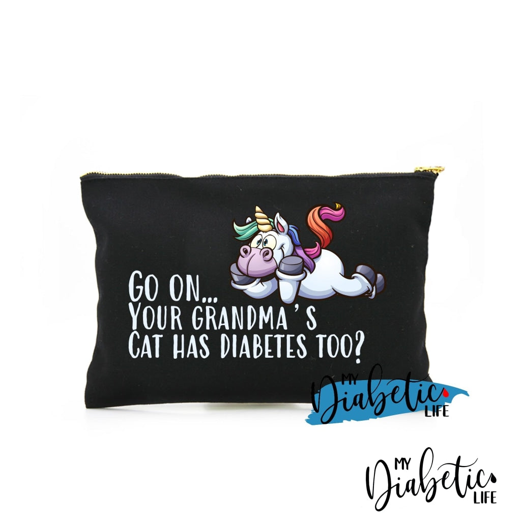 Go On.. Tell Me How Your Grandmas Cat Has Diabetes Too - Carry Bag Diabetic Accessories Storage For