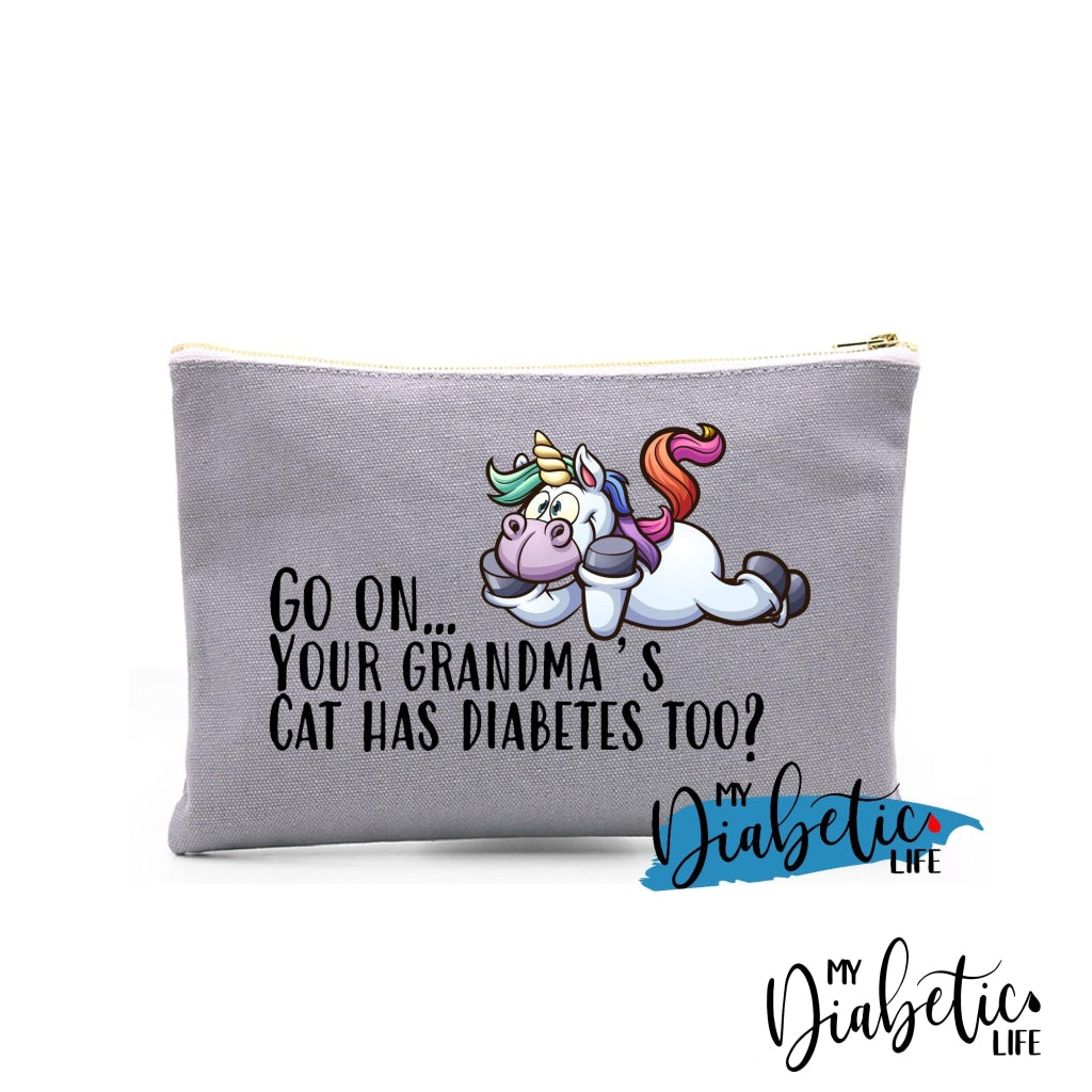 Go On.. Tell Me How Your Grandmas Cat Has Diabetes Too - Carry Bag Diabetic Accessories Storage For