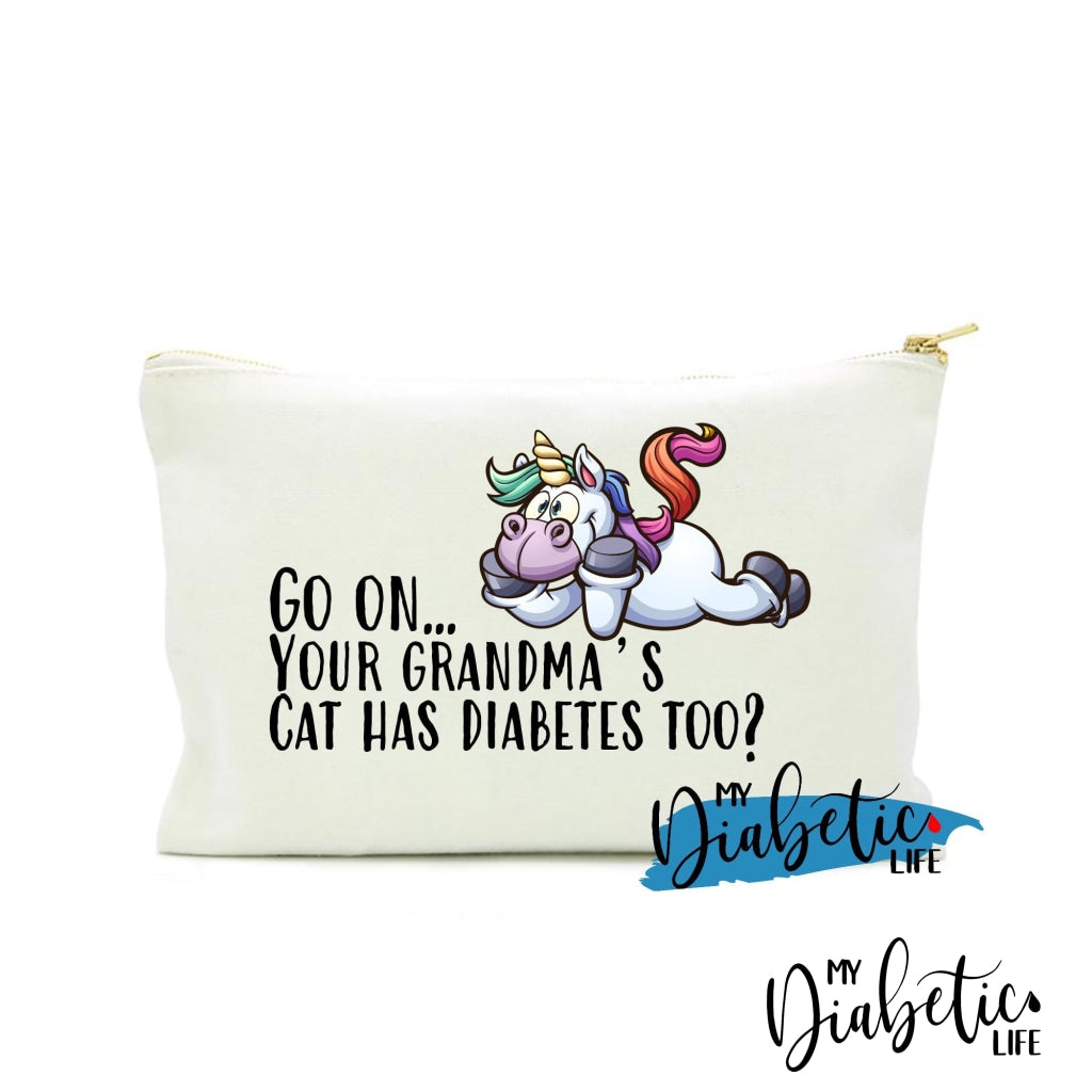 Go On.. Tell Me How Your Grandmas Cat Has Diabetes Too - Carry Bag Diabetic Accessories Storage For