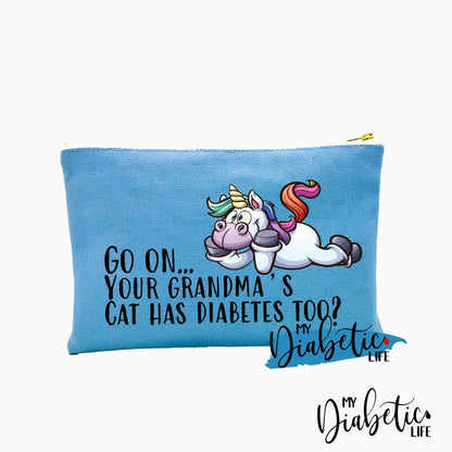 Go On.. Your Grandmas Cat Has Diabetes Too - Carry All Storage Bag Blue Storage Bags