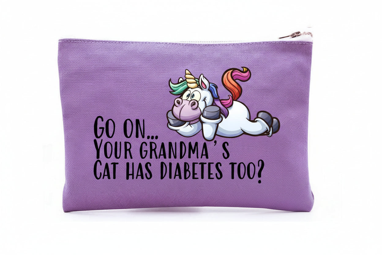 Go On.. Tell Me How Your Grandmas Cat Has Diabetes Too - Carry Bag Diabetic Accessories Storage For