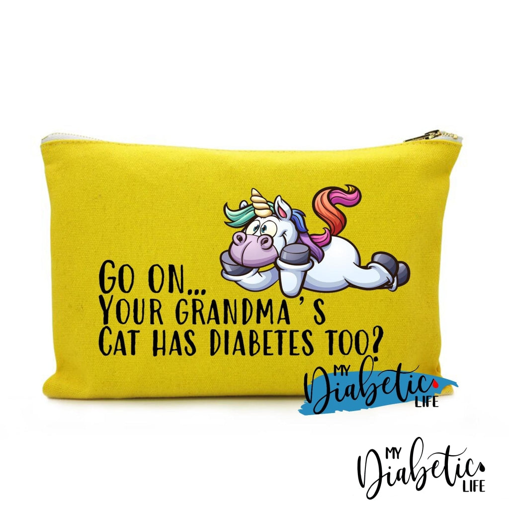 Go On.. Tell Me How Your Grandmas Cat Has Diabetes Too - Carry Bag Diabetic Accessories Storage For