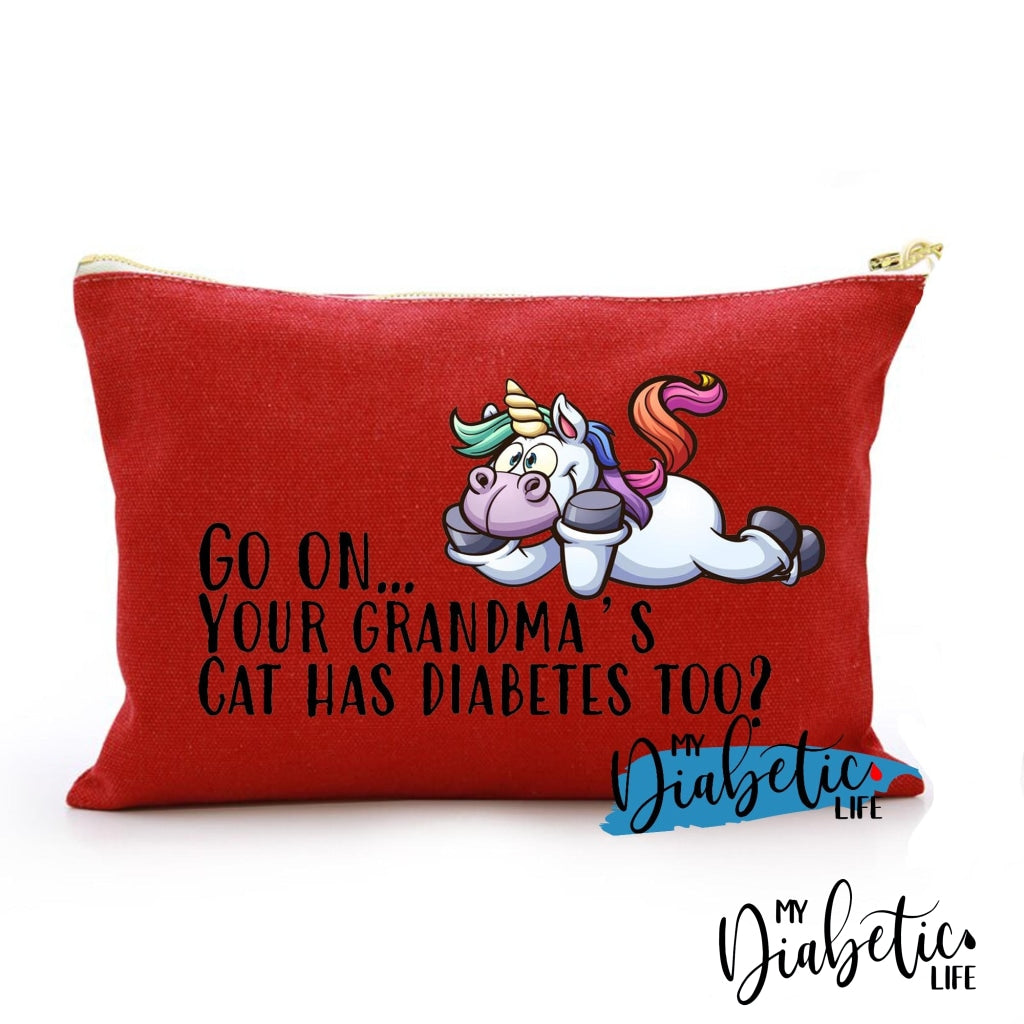 Go On.. Tell Me How Your Grandmas Cat Has Diabetes Too - Carry Bag Diabetic Accessories Storage For