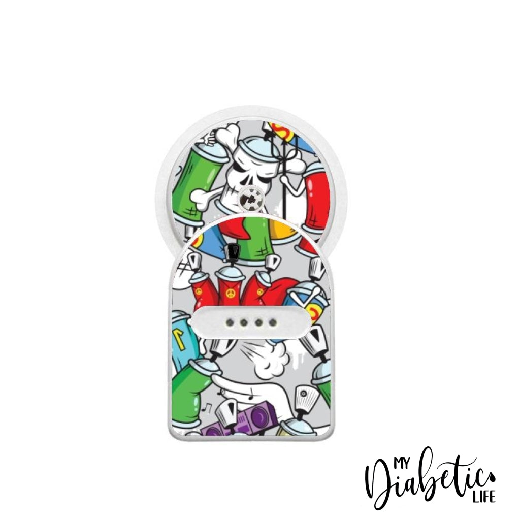 Graffiti - Maio Maio 1 & Libre Peel, skin and Decal, fgm/cgm sticker - MyDiabeticLife