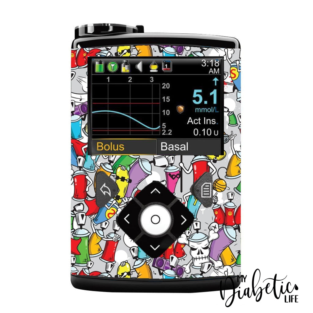 Graffiti - Medtronic Pump (630/640/670/770) Sticker Full Cover W/clip 630/640/670