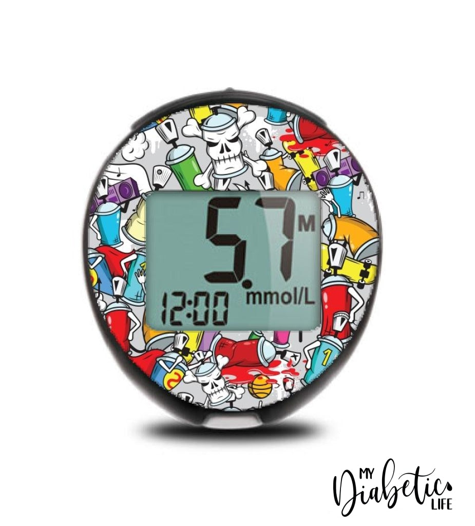 Graffiti - True Metrix Go Peel Skin And Decal Glucose Meter Sticker Go