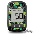 Green Grunge - Accu-Chek Guide Me Peel Skin And Decal Glucose Meter Sticker