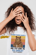 Grumpy Bear - Everything hurts - Basic t-shirt, Unisex Graphic Diabetes Tee - MyDiabeticLife