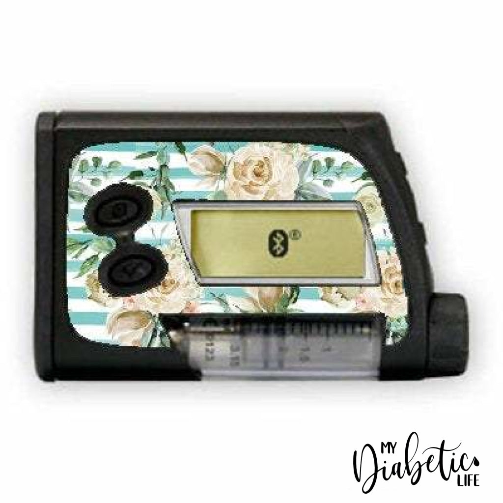 Hamptons - Accu-Chek Spirit Combo, Peel, skin and Decal, insulin pump sticker - MyDiabeticLife