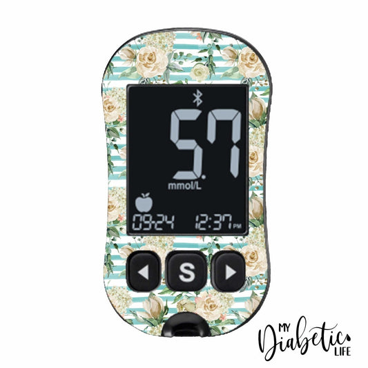 Hamptons- CareSens Dual - Peel, skin and Decal, glucose meter sticker - MyDiabeticLife
