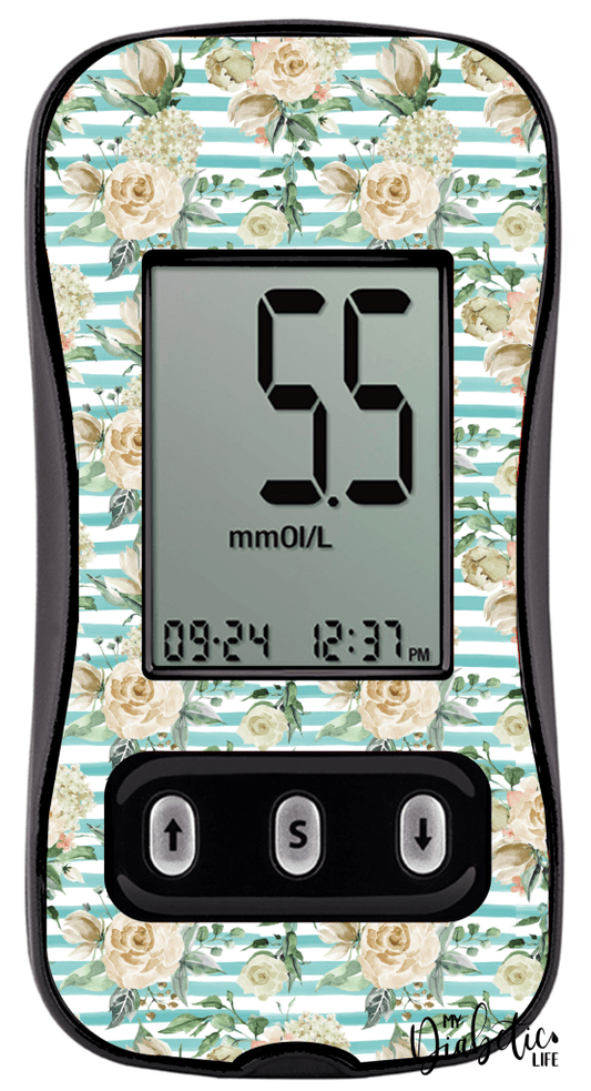 Hamptons - Caresens N, skin and Decal, glucose meter sticker - MyDiabeticLife