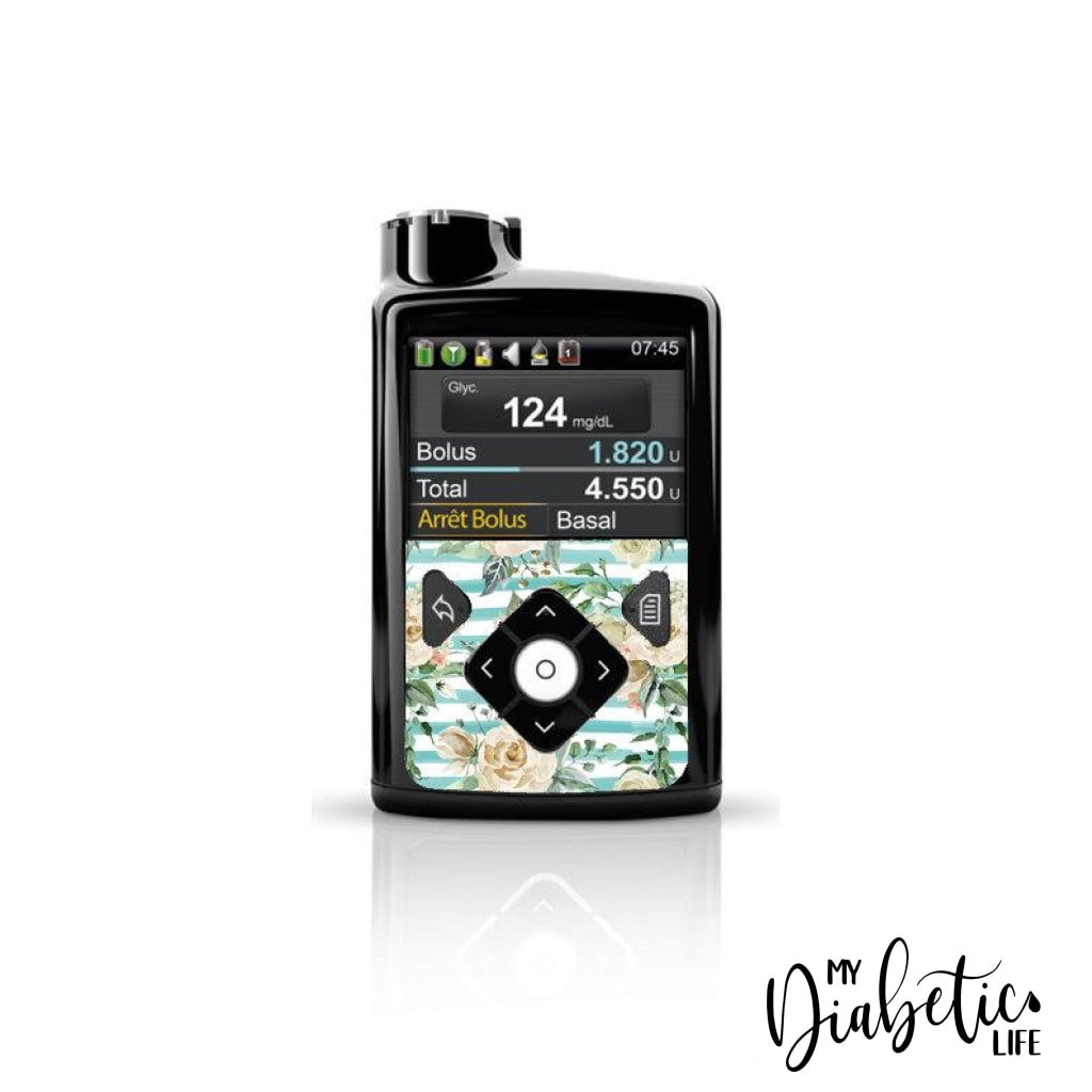 Hamptons - Medtronic 640 Peel, skin and Decal, Insulin pump sticker - MyDiabeticLife