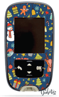 Happy Holidays - Accu-chek Guide Peel, skin and Decal, glucose meter sticker - MyDiabeticLife