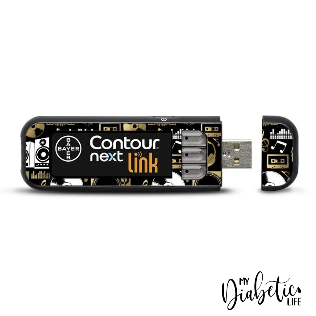 Hey Dj - Contour Next Link Usb Peel Skin And Decal Glucose Meter Sticker