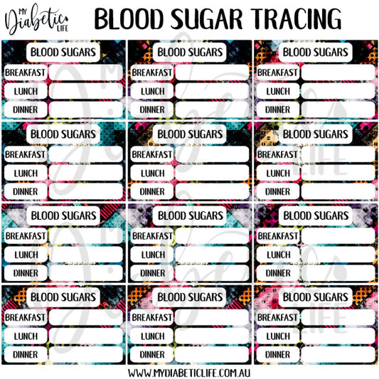 Hodge Podge - 12 Blood Sugar Trackers For Planners Stickers