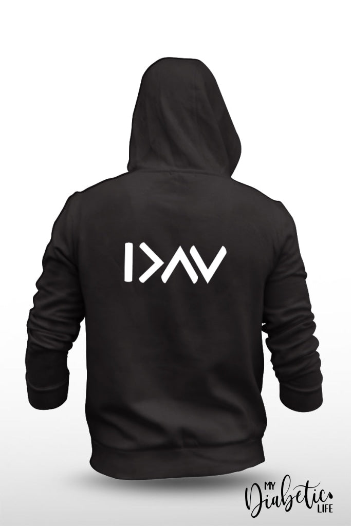 I Am Greater Than The Highs And Lows - Unisex Fleece Hooded Jacket S / Black Hoodie