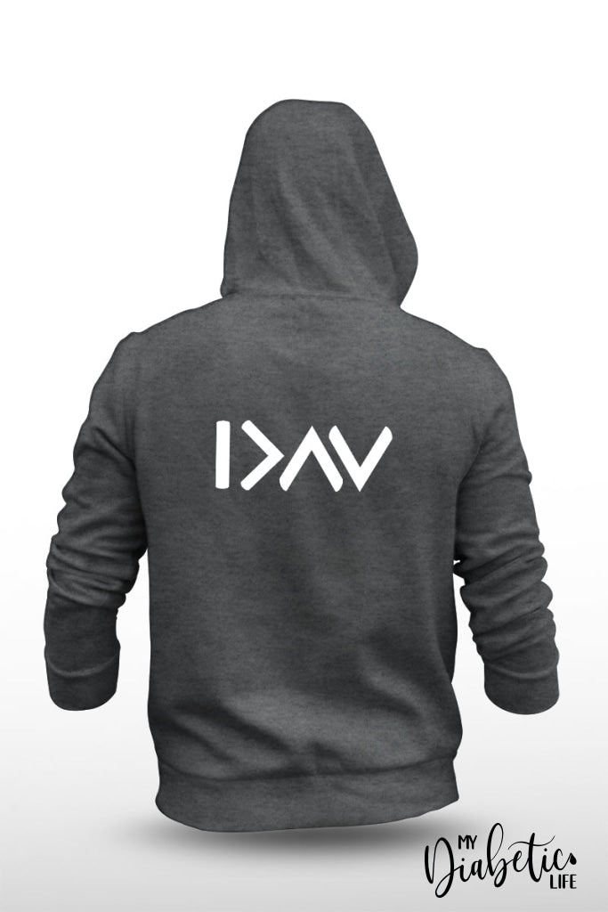 I Am Greater Than The Highs And Lows - Unisex Fleece Hooded Jacket S / Dark Grey Hoodie