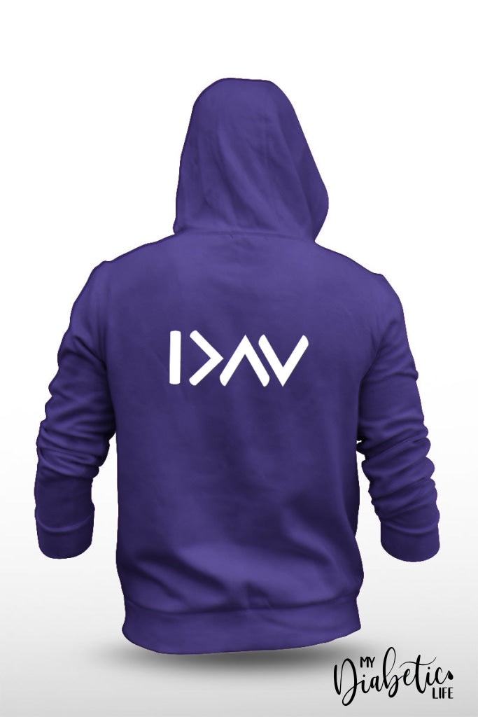 I Am Greater Than The Highs And Lows - Unisex Fleece Hooded Jacket S / Grape Hoodie