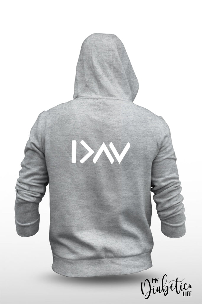 I Am Greater Than The Highs And Lows - Unisex Fleece Hooded Jacket S / Light Grey Hoodie