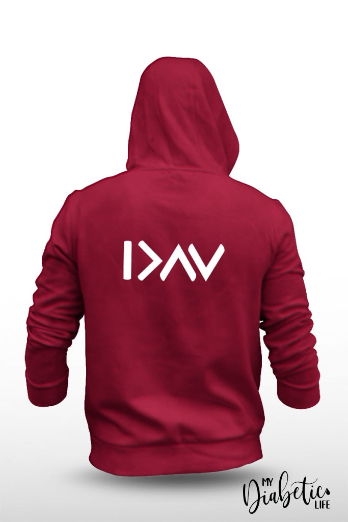 I Am Greater Than The Highs And Lows - Unisex Fleece Hooded Jacket S / Red Hoodie