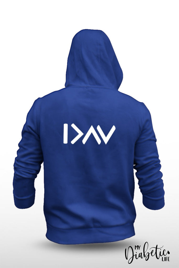 I Am Greater Than The Highs And Lows - Unisex Fleece Hooded Jacket S / Royal Blue Hoodie