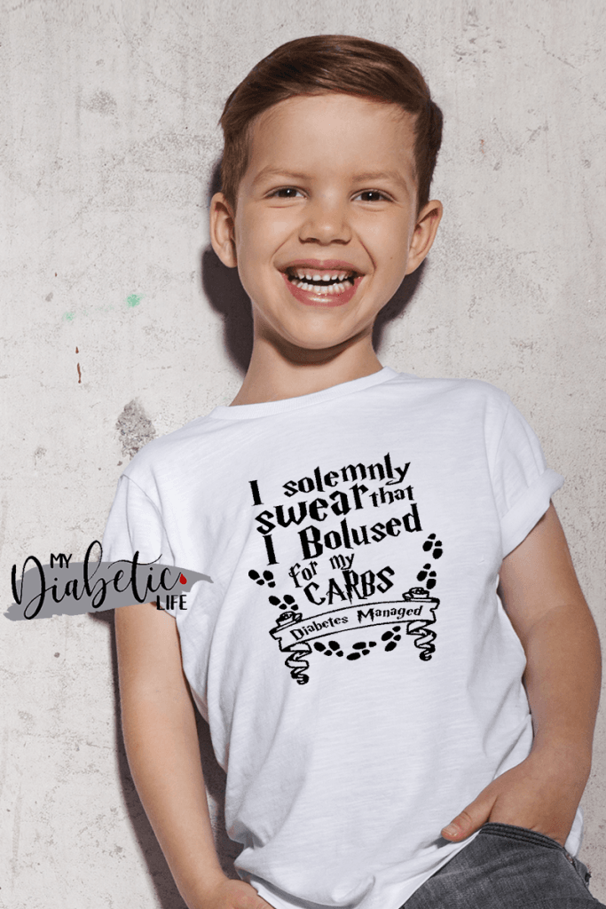 I solemnly swear that I bolused for my carbs - Diabetes awareness, medical conditions, type one diabetic, Basic tshirt, Kids Graphic Diabetes Tee - MyDiabeticLife