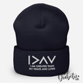Im Greater Than My Highs And Lows - Navy Beanie