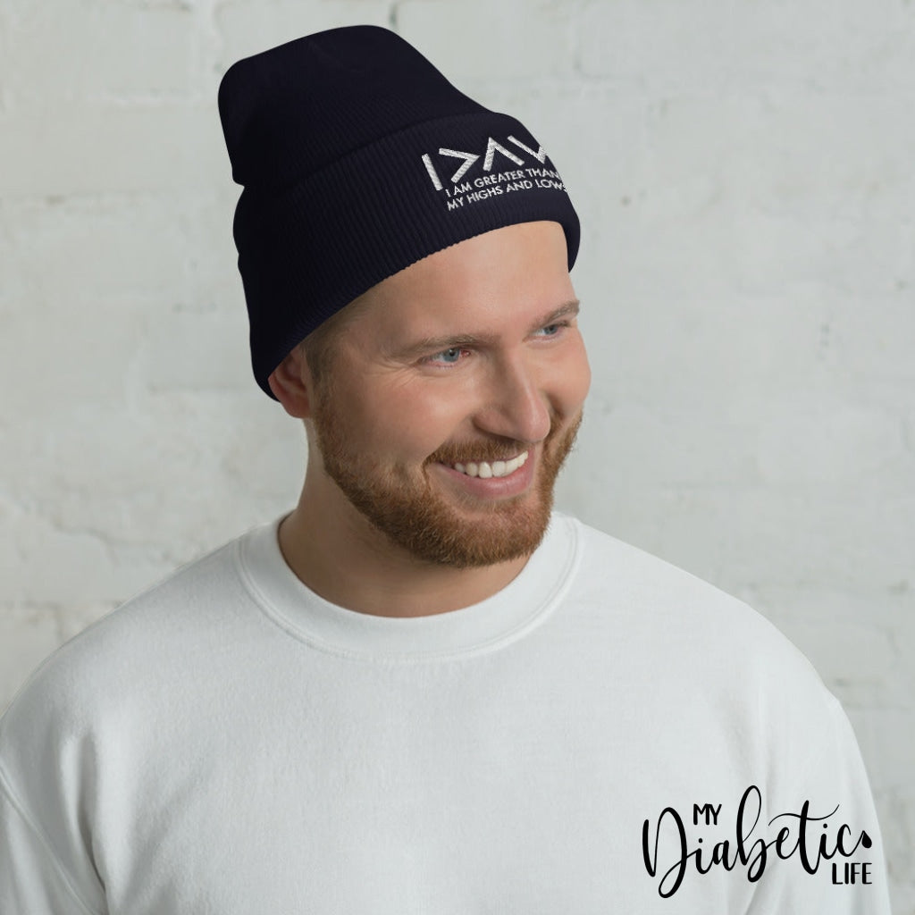 Im Greater Than My Highs And Lows - Navy Beanie