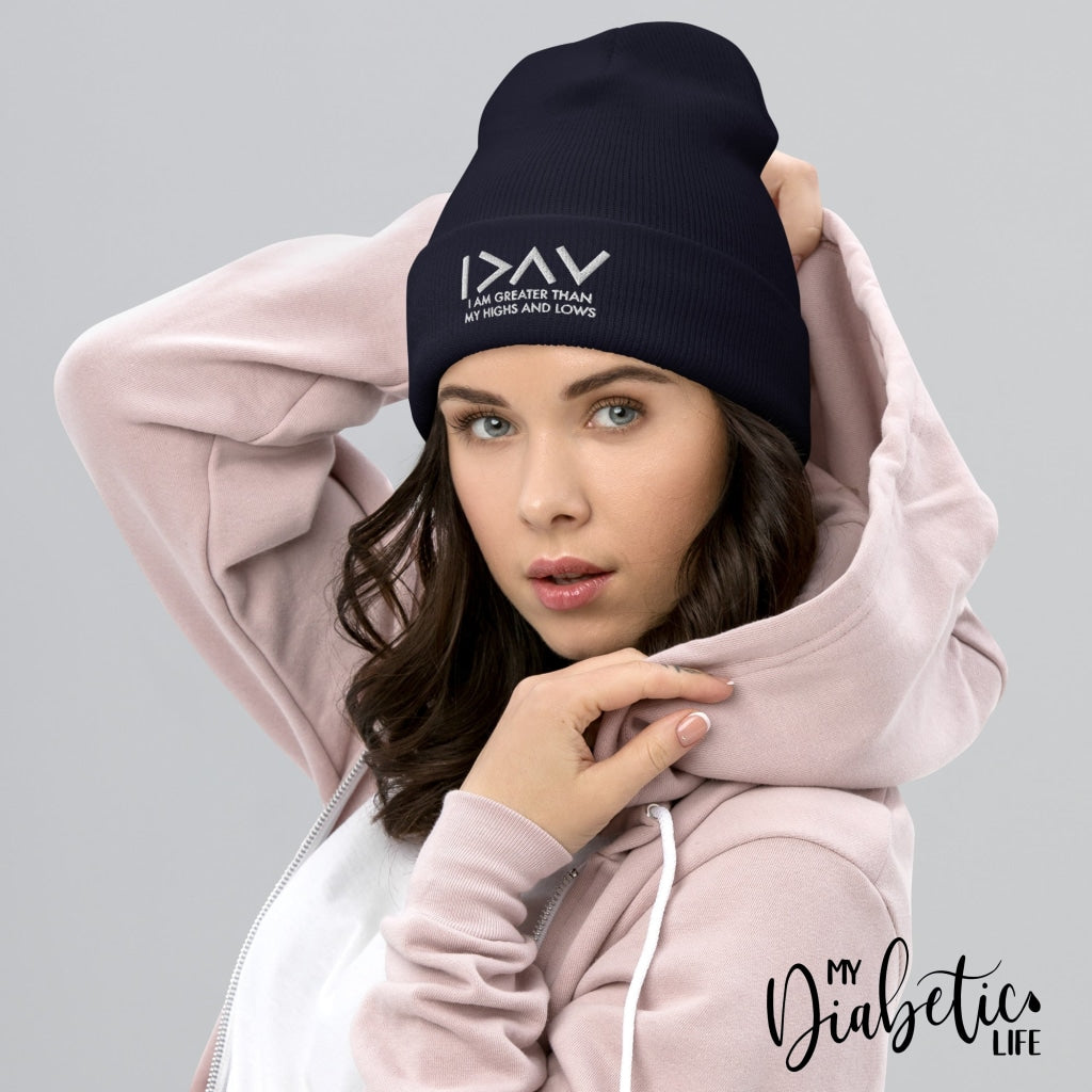Im Greater Than My Highs And Lows - Navy Beanie