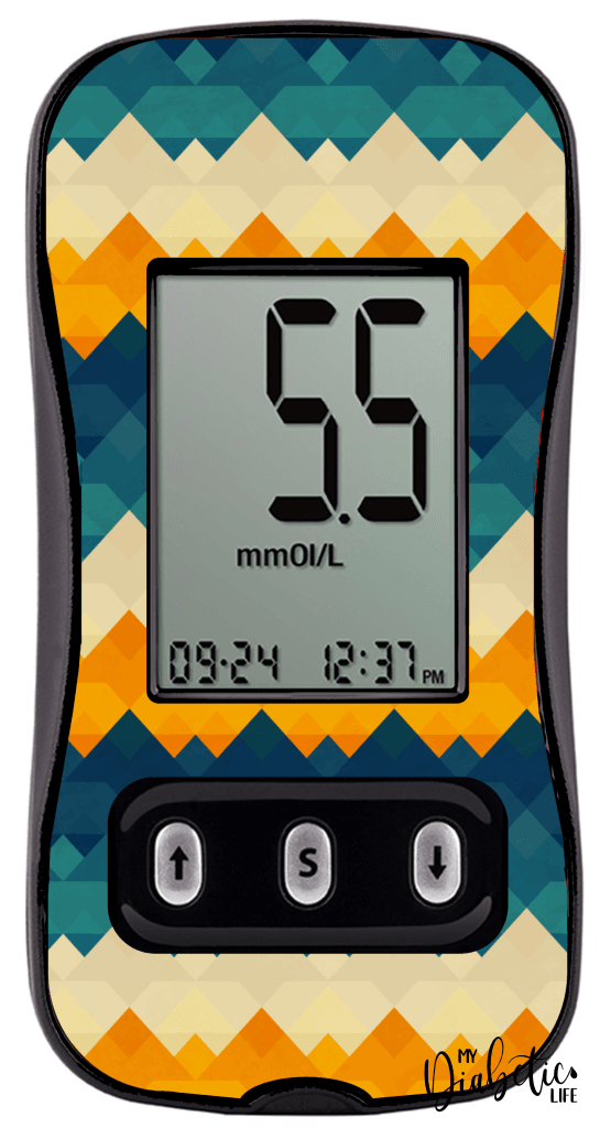 Geo Incan Blanket - Caresens N, skin and Decal, glucose meter sticker - MyDiabeticLife