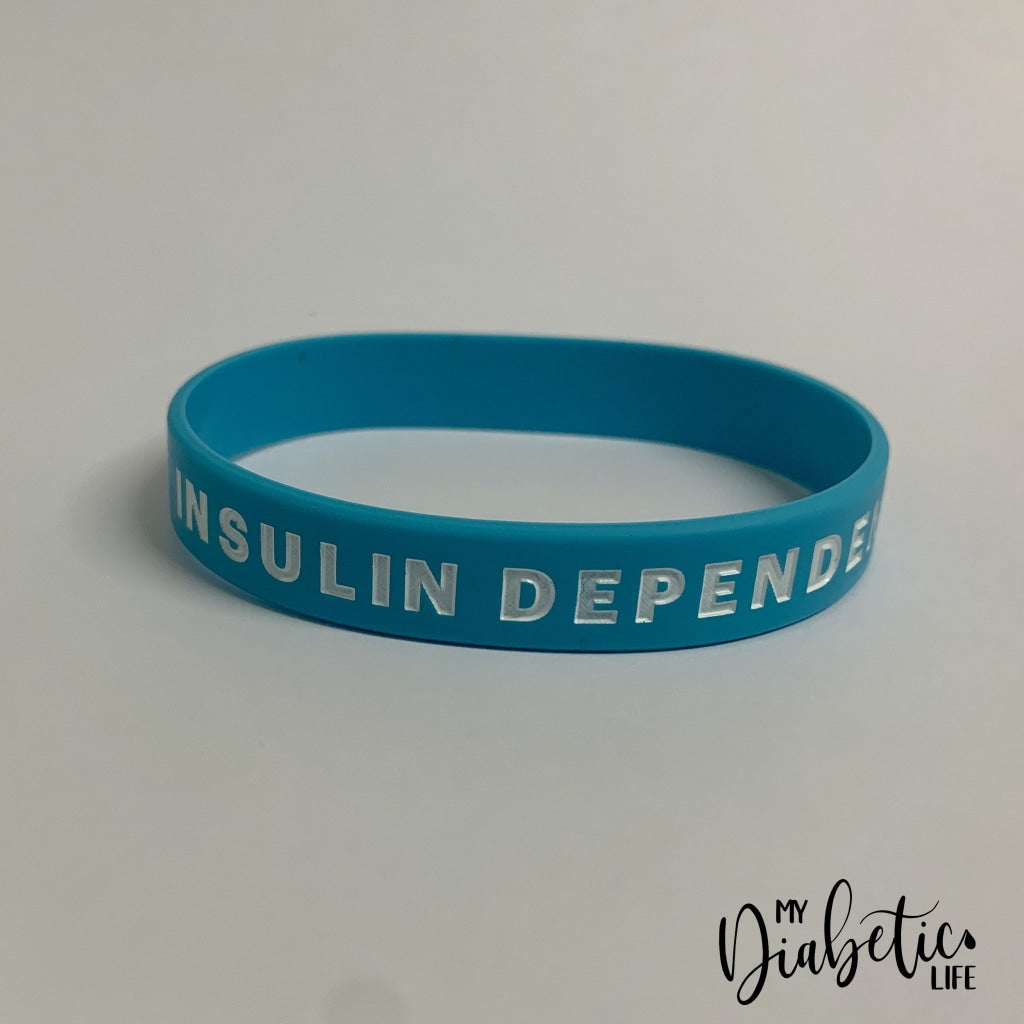 Insulin Dependent Medical Id Wristband Blue