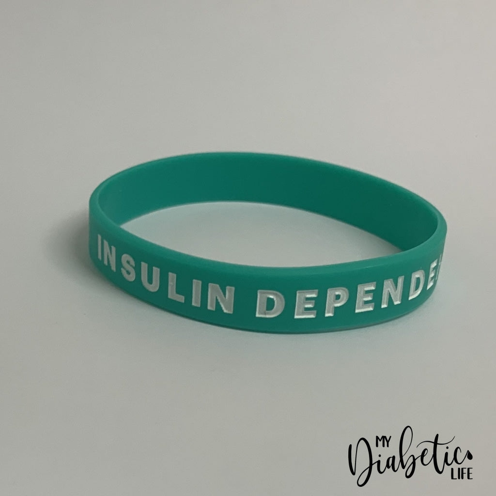 Insulin Dependent Medical Id Wristband Teal