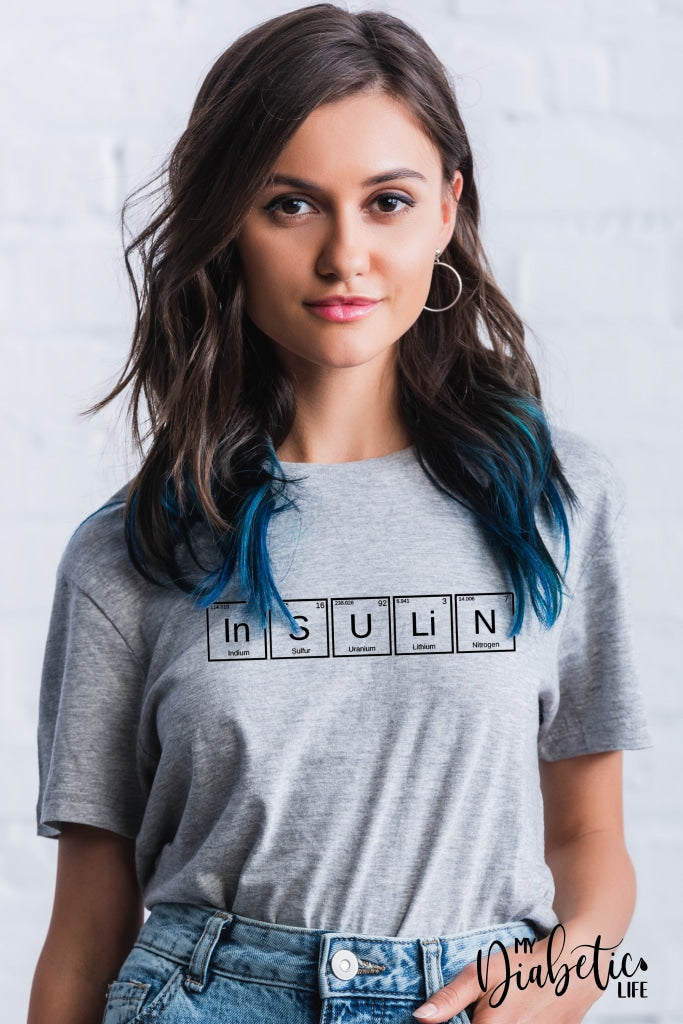 Insulin Elements- Unisex T-Shirt S / Light Grey Shirts