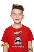 Jaws ate my Pancreas - Diabetes awareness, medical conditions, type one diabetic, Basic White tshirt, Kids Graphic Diabetes Tee - MyDiabeticLife
