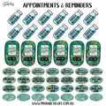 Jungle Leaves - 46 Appointment & Reminder Planner Stickers