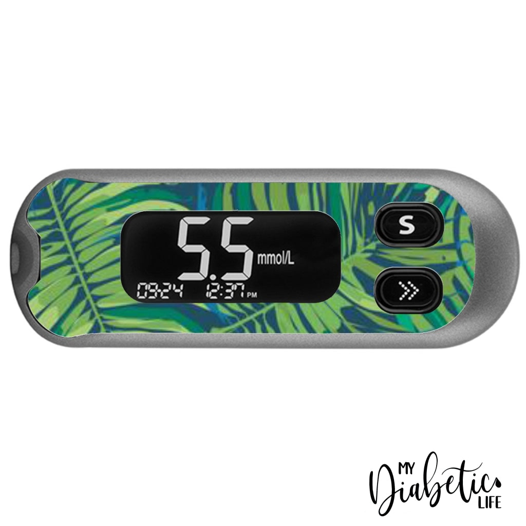 Jungle Leaves - CareSens N Pop - Peel, skin and Decal, glucose meter sticker - MyDiabeticLife