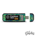 Jungle Leaves - Contour Next Link USB Peel, skin and Decal, Glucose meter sticker - MyDiabeticLife