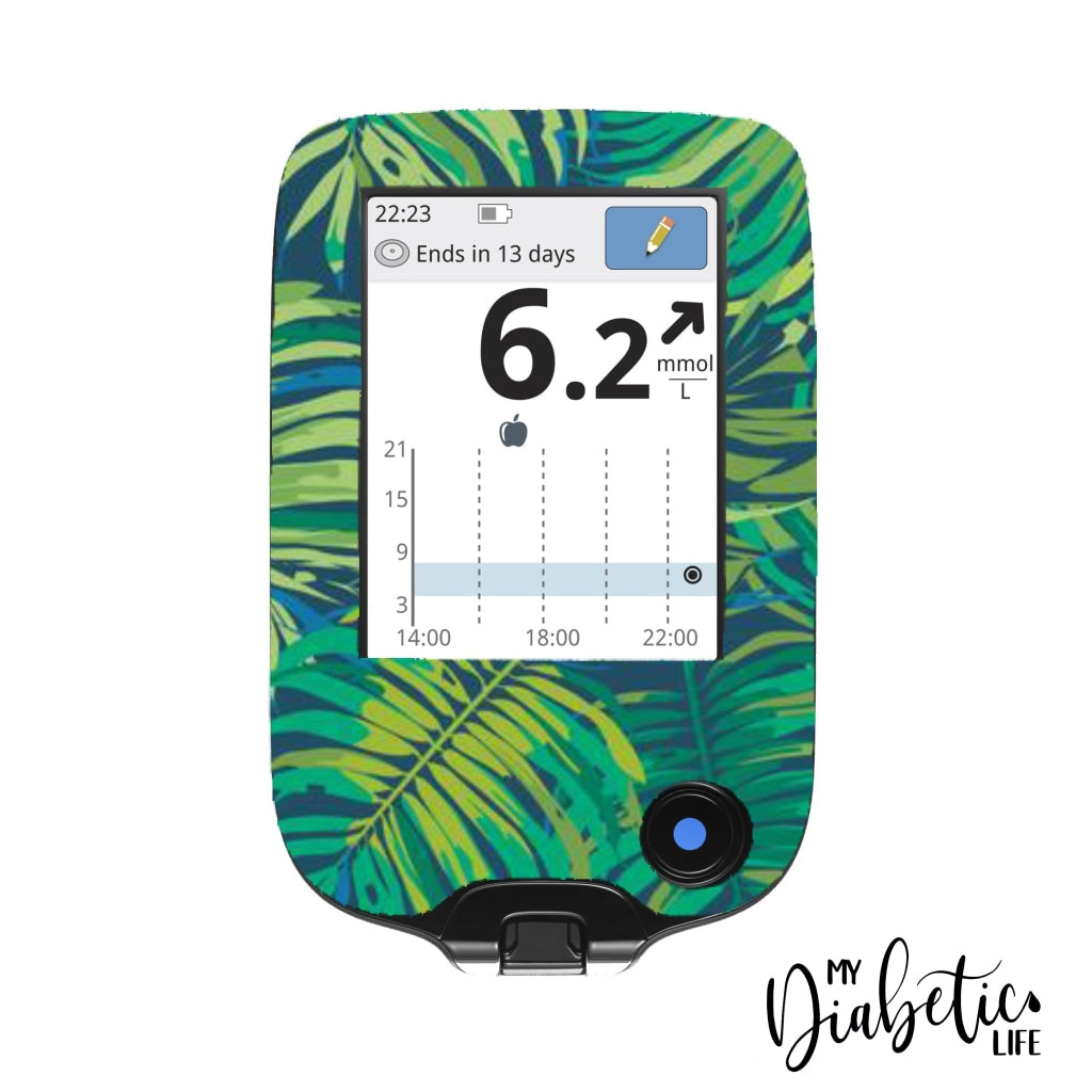 Jungle Leaves - Freestyle Libre Peel, skin and Decal, glucose meter sticker - MyDiabeticLife