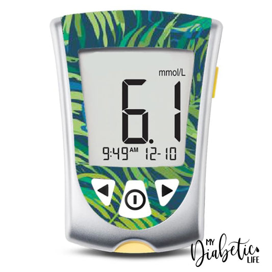 Jungle Leaves  - Freestyle Optium Peel, skin and Decal, glucose meter sticker - MyDiabeticLife