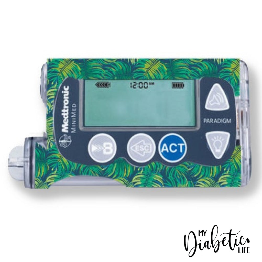 Jungle Leaves - Medtronic Paradigm Series 7 Skin And Decal Insulin Pump Sticker