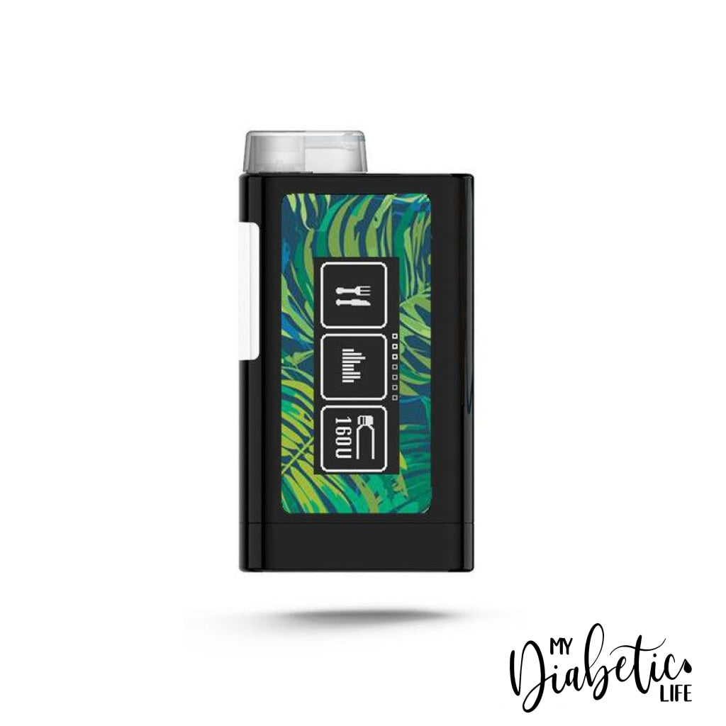 Jungle Palm Leaves - Ypsopump Peel, skin and Decal, Insulin pump sticker - MyDiabeticLife
