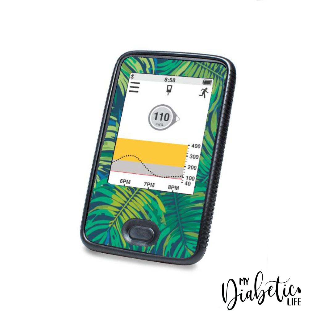 Jungles Leaves - Dexcom G6 Peel, skin and Decal, glucose meter sticker - MyDiabeticLife