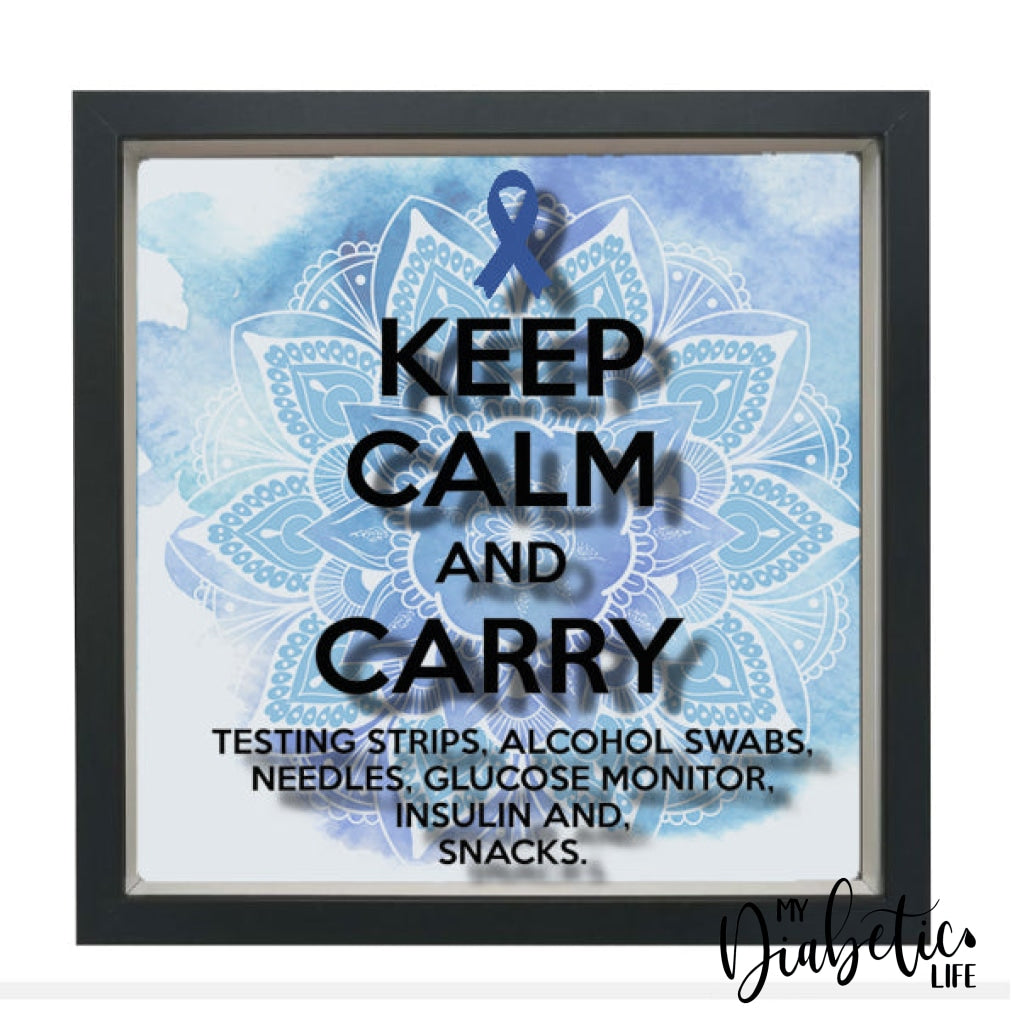 Keep Calm And Carry On - 12Inch Shadow Box Frame Homewares