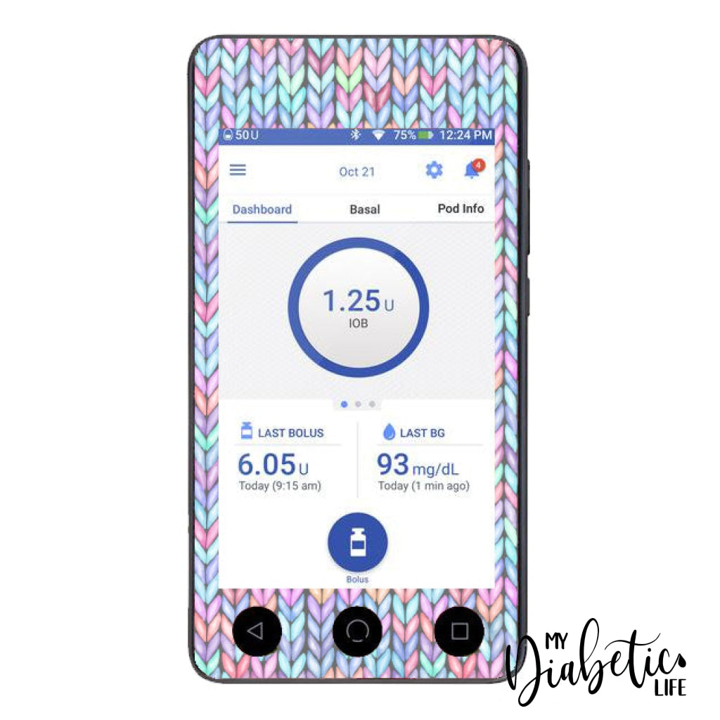 Knitted Jumper - Omnipod Dash Sticker