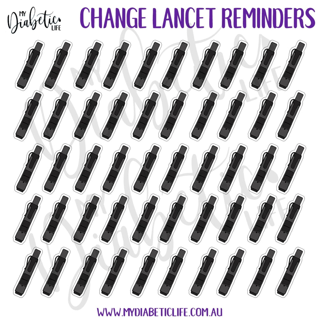 Lancet Change Reminder - 50 Stickers For Planners
