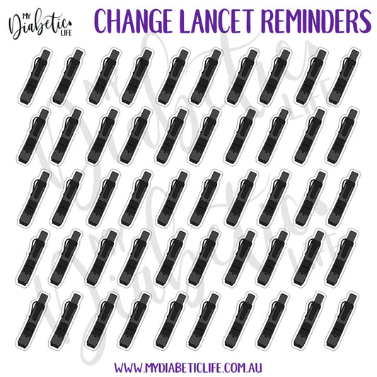 Lancet Change Reminder - 50 Stickers For Planners