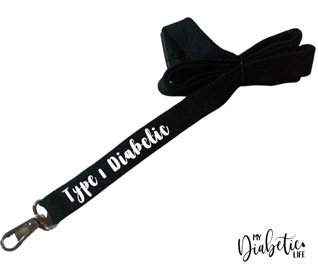 Black Lanyard - Medical Alert Id Personalise It!